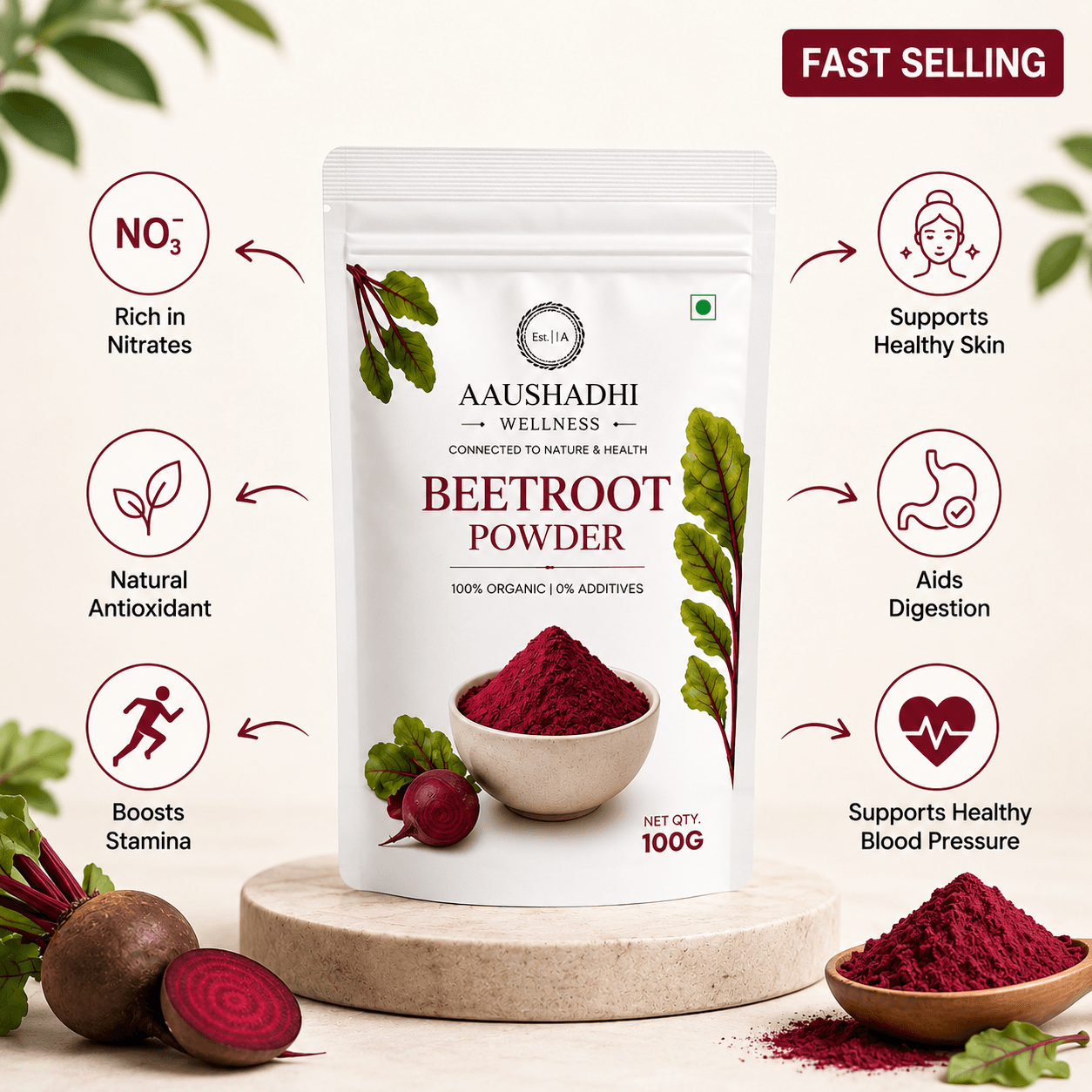  BEETROOT POWDER {चुकंदर पाउडर} - thumbnail 2